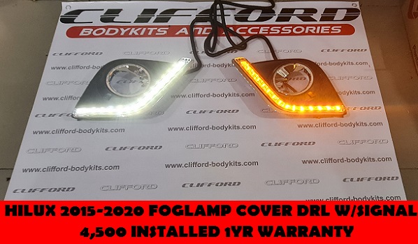 FOGLAMP COVER DRL HILUX 2015-2020